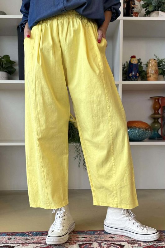 Gaberdine Barrel Pant Lemonade 
